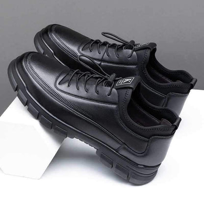 Men's new breathable and lightweight British style leather shoes