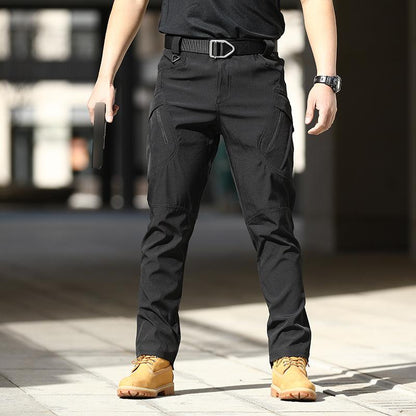 Men's autumn and winter new thick multi pocket work pants