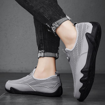 Men's Summer Thin Hollow Mesh Breathable Bean Shoes