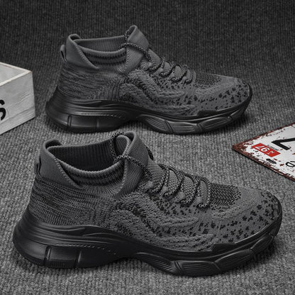 Men's trendy new casual  sports breathable mesh shoes