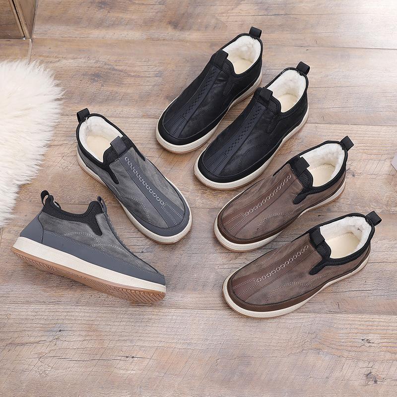 Men's new sheepskin casual shoes