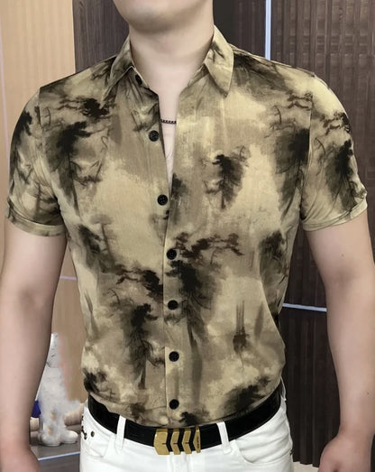 Men's Ink Wash Tie Dye Shirt