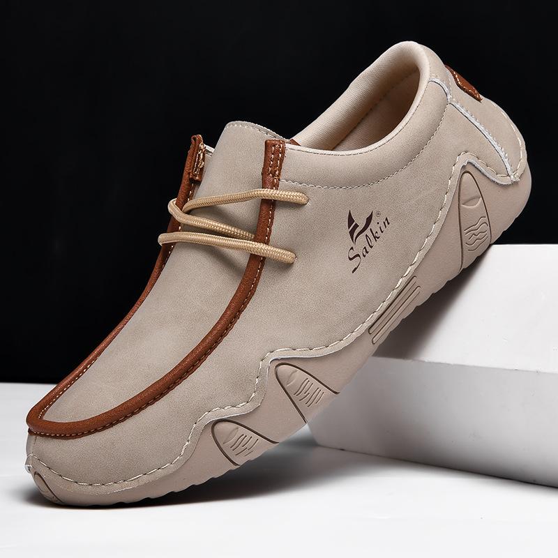 Men's new lightweight soft leather casual shoes