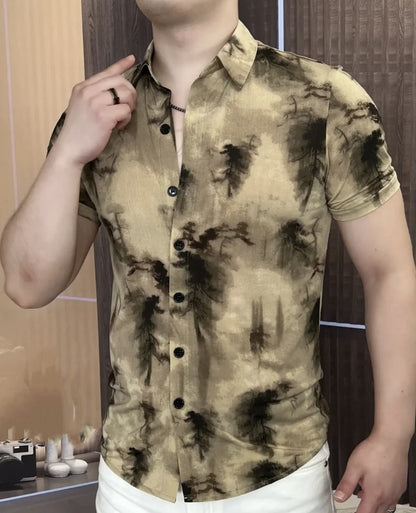 Men's Ink Wash Tie Dye Shirt