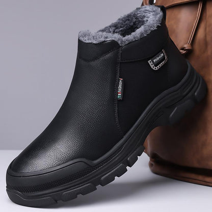Men's Warm Thick Leather Warm Cotton Shoes