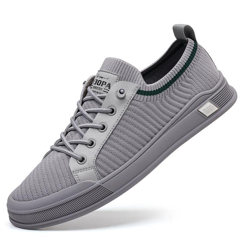 Men's new breathable and lightweight one foot trendy casual mesh sports shoes