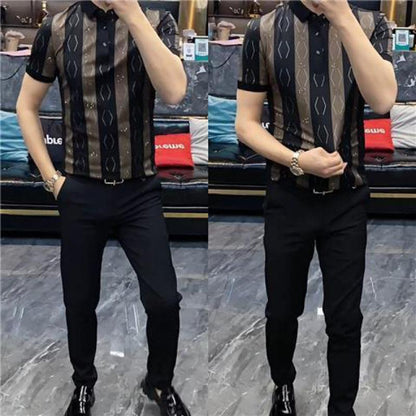 Men's Summer New Casual Versatile Fashion Trend Polo Shirt