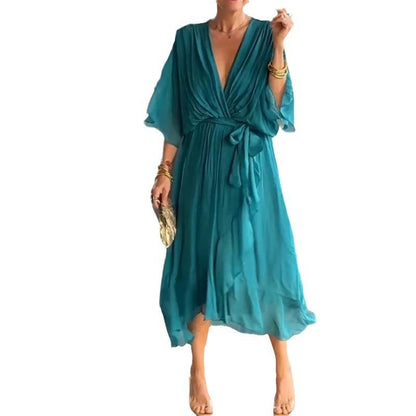 🔥Limited Time Offer 49% OFF🔥Stylish and elegant V-neck chiffon dress