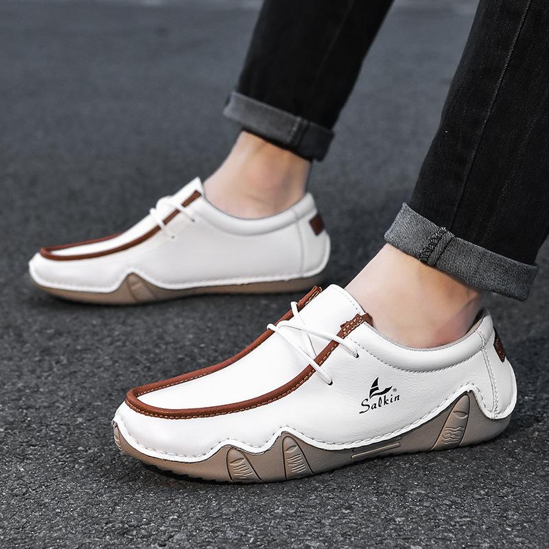 Men's new lightweight soft leather casual shoes