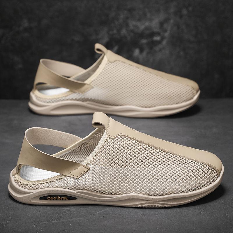 🔥Limited Time Offer 49% OFF🔥Men's Summer New Mesh Hollow Thin Breathable One Step Mesh Shoes