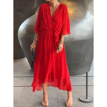 🔥Limited Time Offer 49% OFF🔥Stylish and elegant V-neck chiffon dress