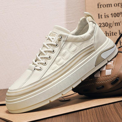 Men's new leather fashionable casual board shoes