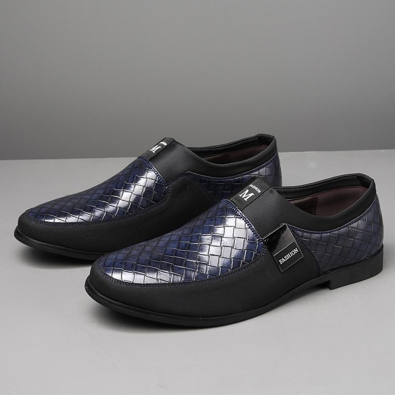 Men's Crocodile Pattern Faux Leather Slip-On Loafers