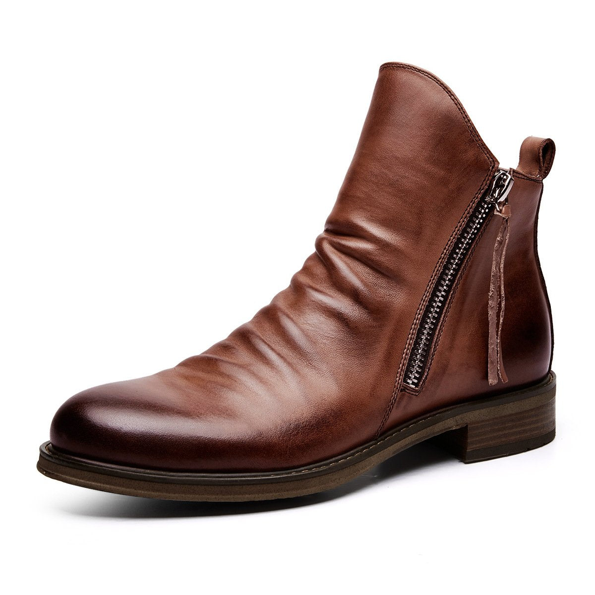 Men's Vintage Zipper Ankle Boots