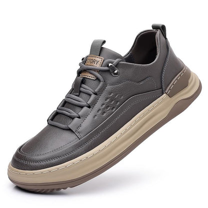 Men's genuine leather breathable soft sole sports shoes