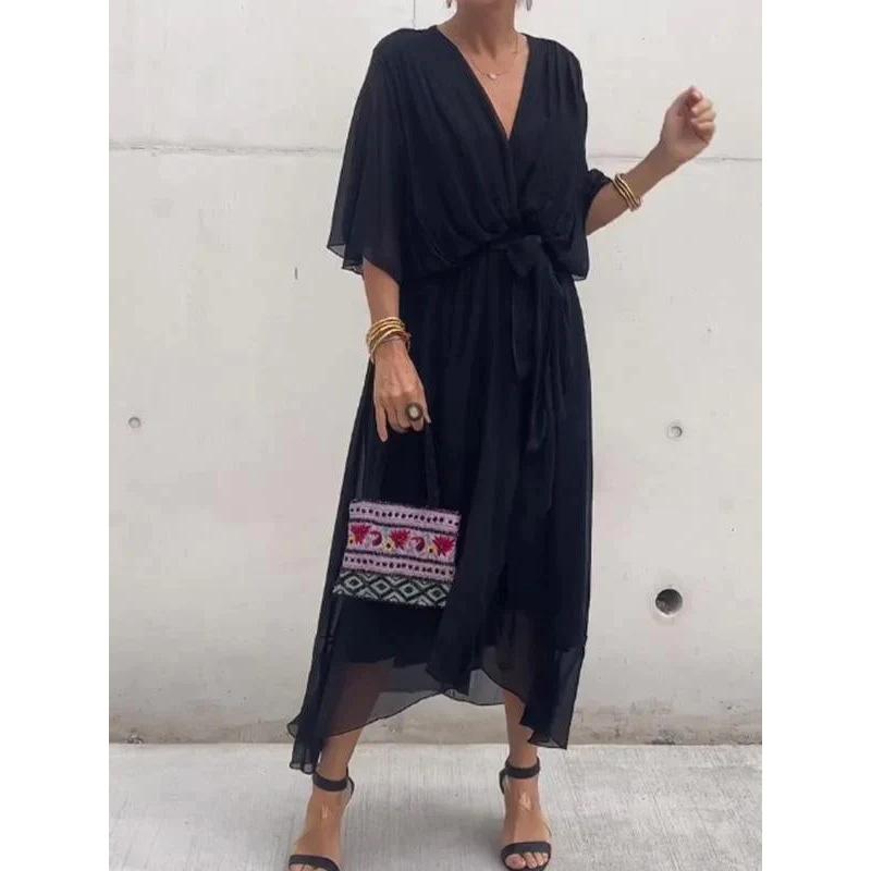 🔥Limited Time Offer 49% OFF🔥Stylish and elegant V-neck chiffon dress