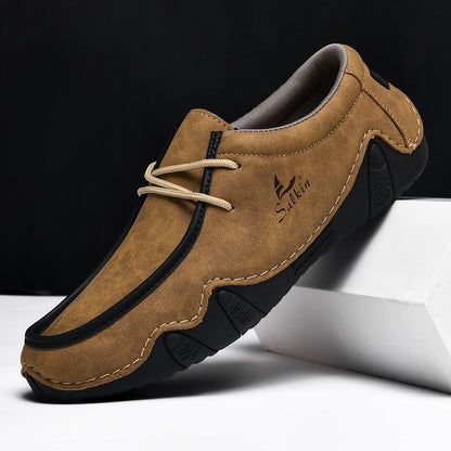 Men's new lightweight soft leather casual shoes