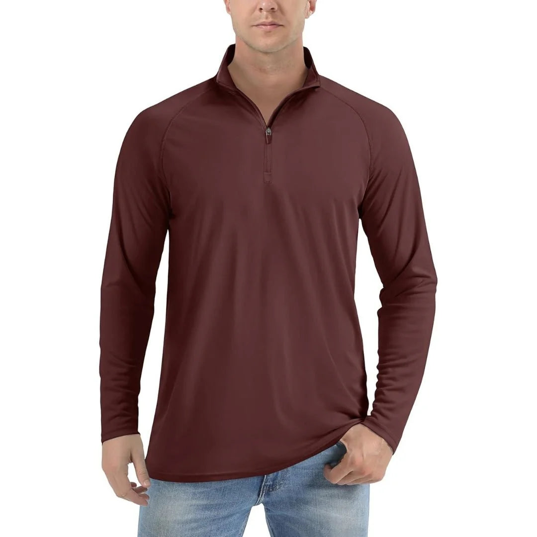 Men's Sun Protective Quick-Dry Stand Collar UV Long Sleeve Shirts