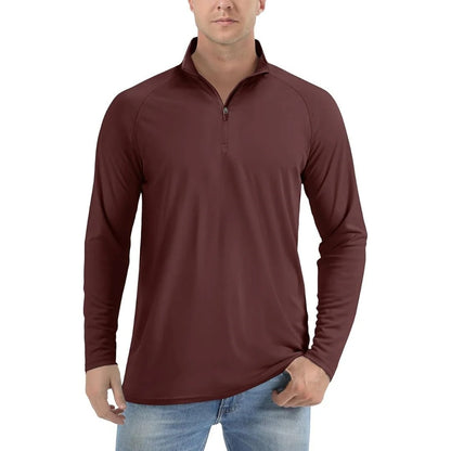 Men's Sun Protective Quick-Dry Stand Collar UV Long Sleeve Shirts