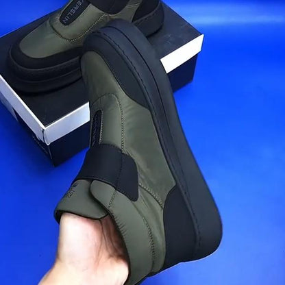 Men's New Down Fabric Comfortable, Breathable High Top Shoes