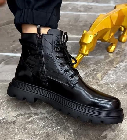 Men's New Top Cowhide Autumn And Winter High Top Leather Boots