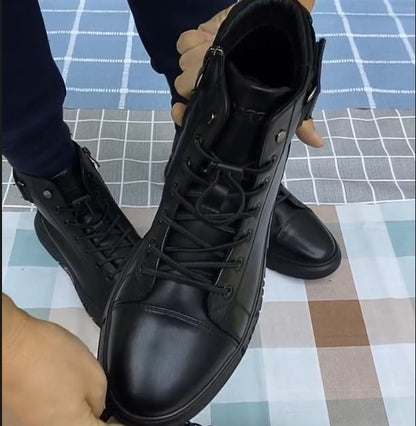 Men's Autumn And Winter Leather High Top Martin Boots