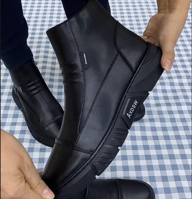 Men's Zipper British Middle Top Boots