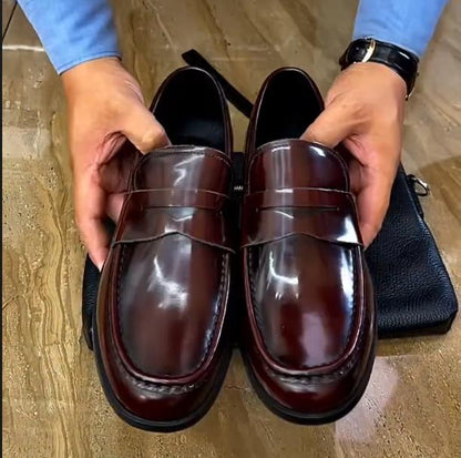 Men's Fashionable Genuine Leather Business British Casual Loafers