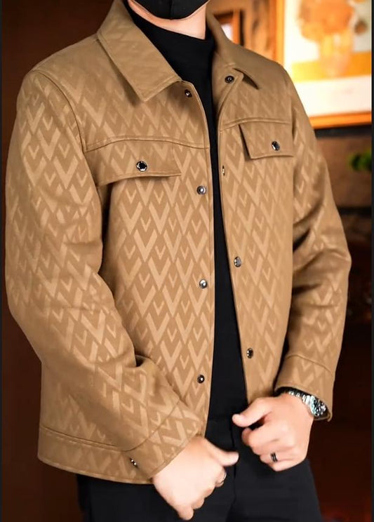 Men's New Printed Lapel Jacket