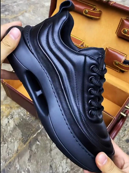 Men's New Leather Thick Soled High-end Sports And Leisure Shoes