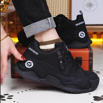 Men's New Fashionable Leather Thick Soled Daily Sports And Leisure Shoes