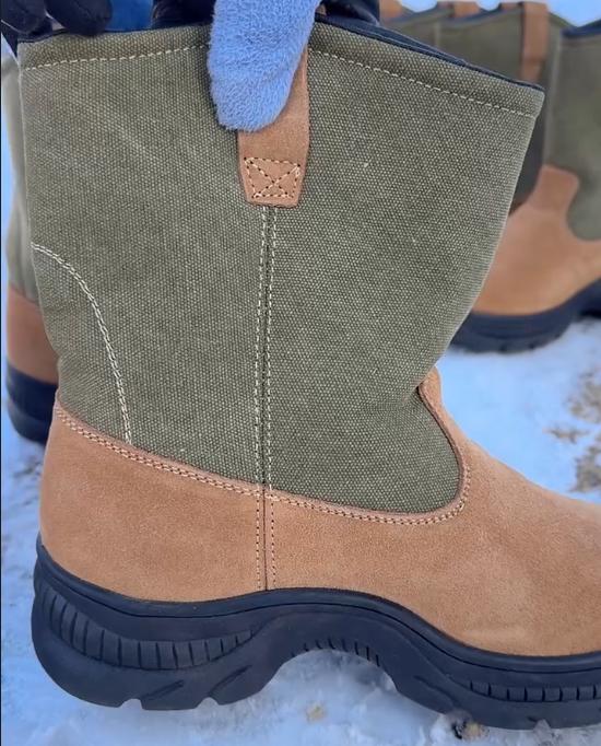 Men's New Wool Thickened Warm And Plush Outdoor Martin Boots