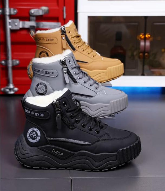 Men's Autumn And Winter New Style With Plush One Foot Sports Shoes