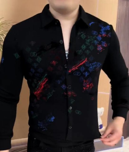 Men's New Trendy Color Printed Shirt