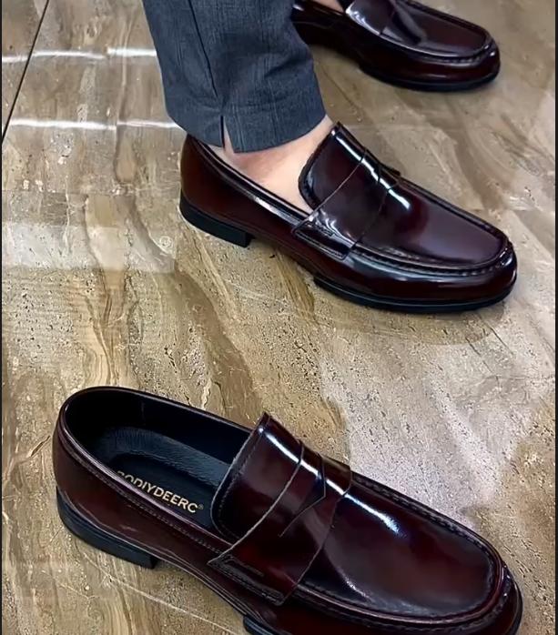 Men's Fashionable Genuine Leather Business British Casual Loafers