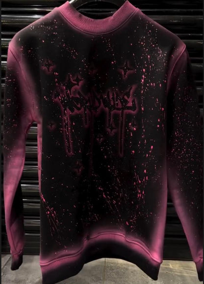 Men's High-end Luxury Diamond Studded Graffiti Hoodie