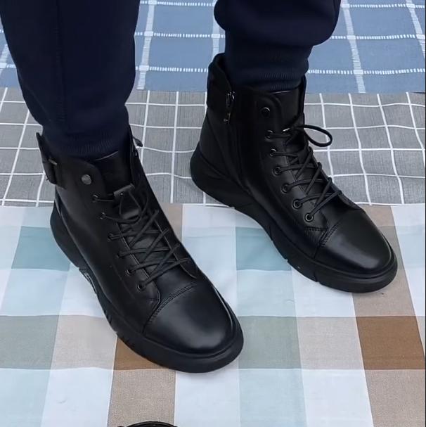 Men's Autumn And Winter Leather High Top Martin Boots