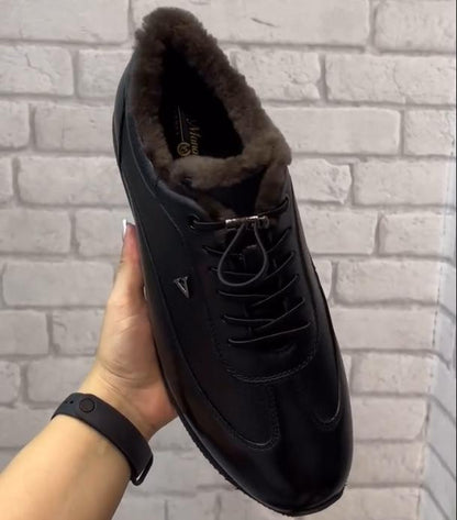 Men's winter new style velvet anti slip warm casual shoes