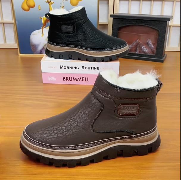 Men's New Warm Wool Integrated Snow Boots