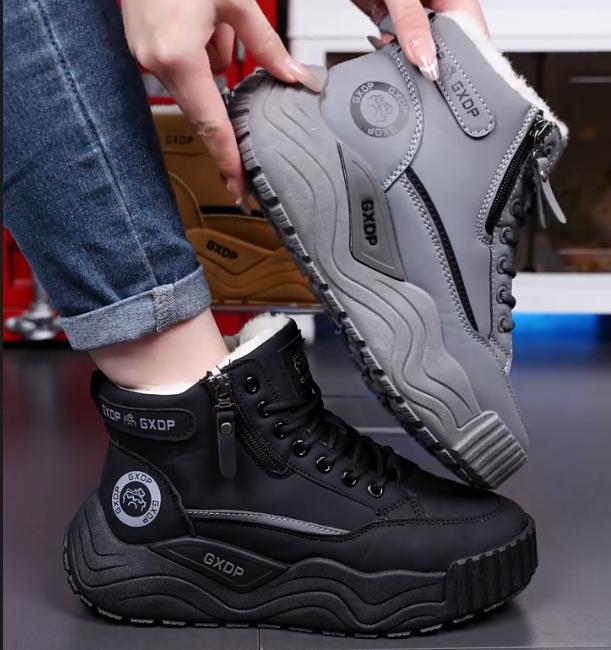 Men's Autumn And Winter New Style With Plush One Foot Sports Shoes