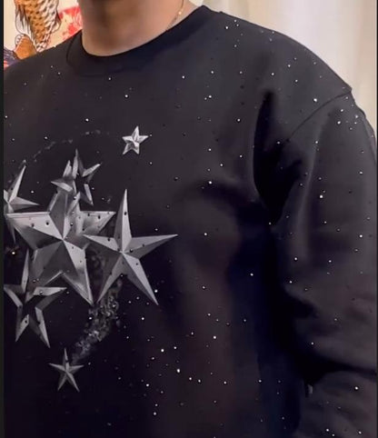 Men's Original Starry Sky Autumn/Winter New Hot Diamond Graffiti Hoodie