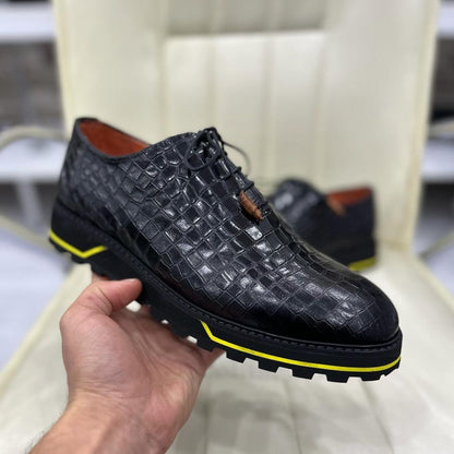 🔥Limited Time Offer 49% OFF🔥Hand Stitched Men's Classic Luxury Alligator Leather Shoes