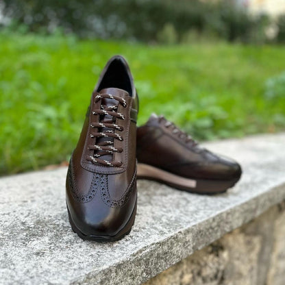 🔥Limited Time Offer 49% OFF🔥Brown Leather Sneakers