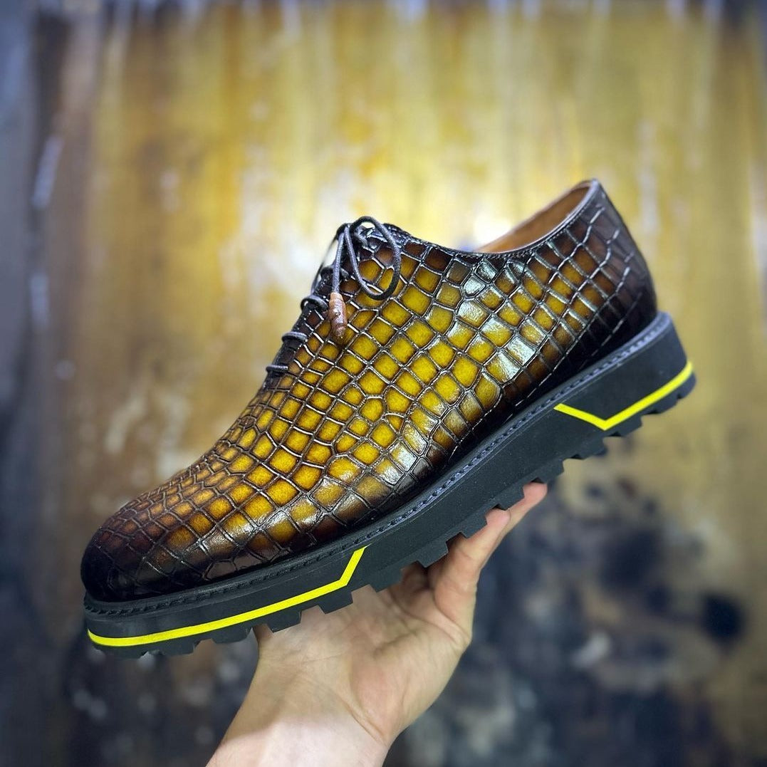 🔥Limited Time Offer 49% OFF🔥Hand Stitched Men's Classic Luxury Alligator Leather Shoes