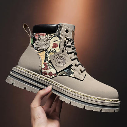 🔥Limited Time Offer 49% OFF🔥Men's Autumn and Winter New High Top Printed Martin Boots