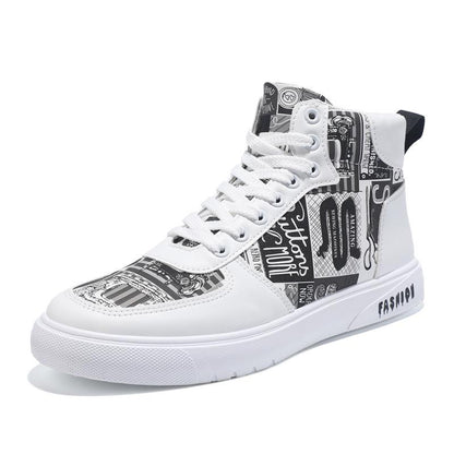 🔥Limited Time Offer 49% OFF🔥Men's New Trend Personalized Graffiti High Top Men's Shoes Off