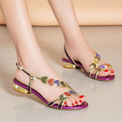 2022 New Fashion Rhinestone Sandals Beach Shoes