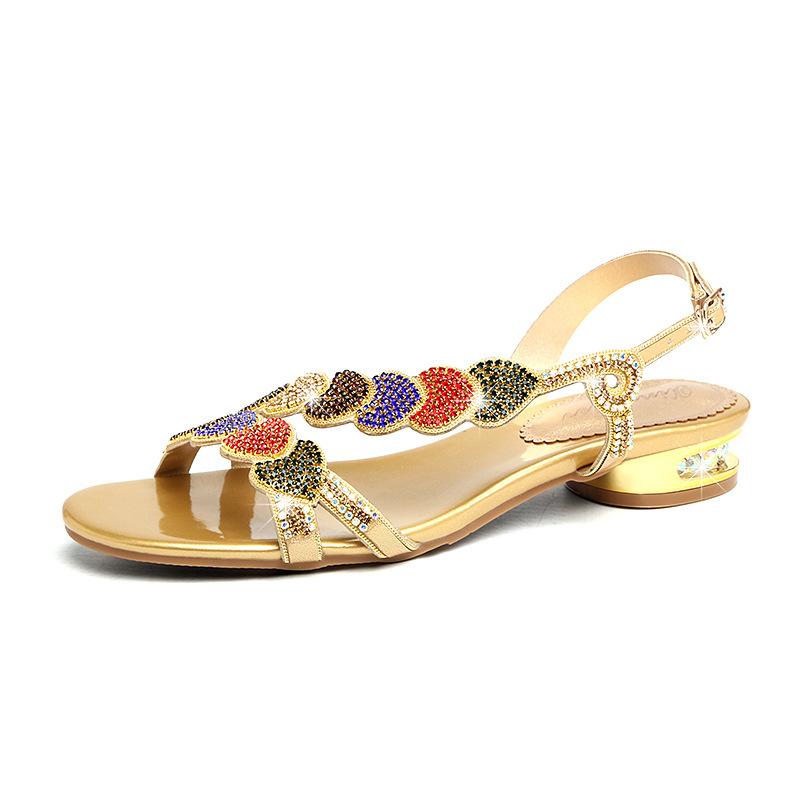 2022 New Fashion Rhinestone Sandals Beach Shoes