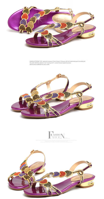 2022 New Fashion Rhinestone Sandals Beach Shoes