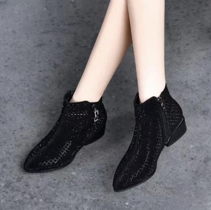 2022 Fall/Winter New Full Diamond Leather Boots